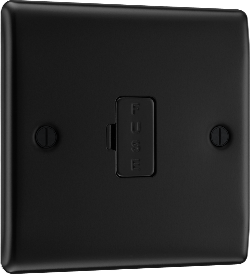 BG Electrical Nexus Metal Matt Black - Unswitched and fused