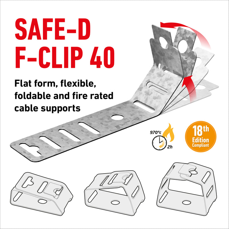 D-Line Fire Clip - Safe-D F-Clip 40 (Pack of 50)