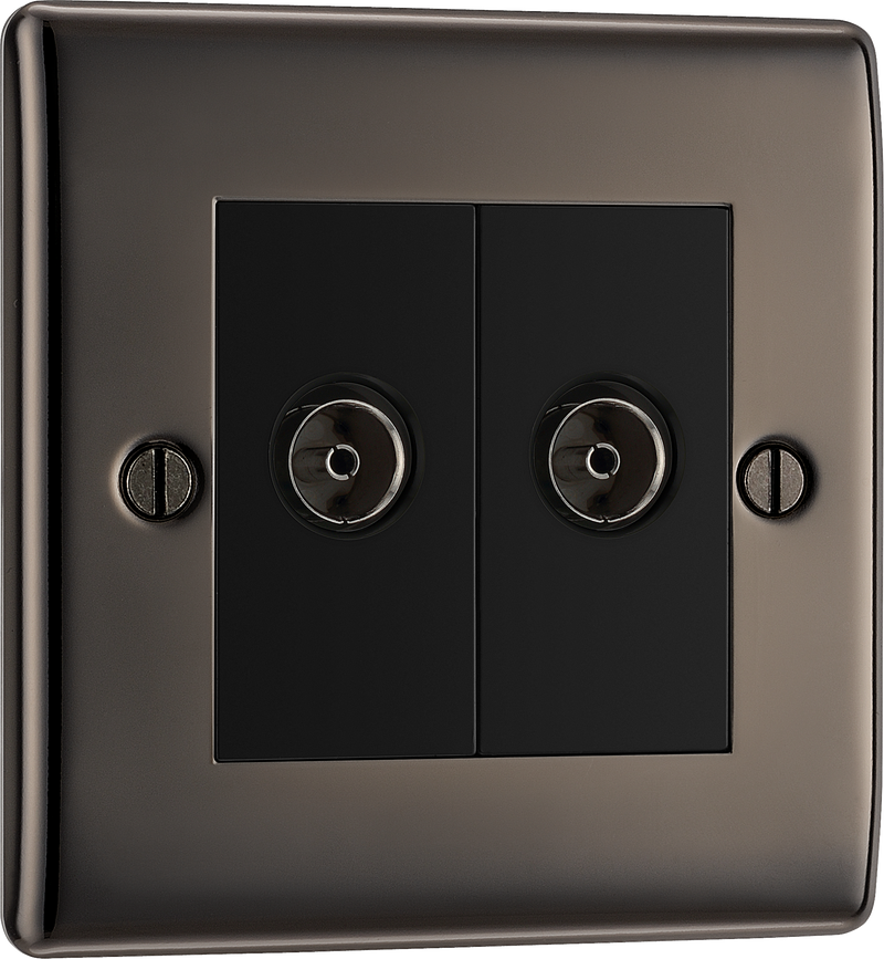 BG Electrical Nexus Metal Black Nickel - Double, isolated, co-axial