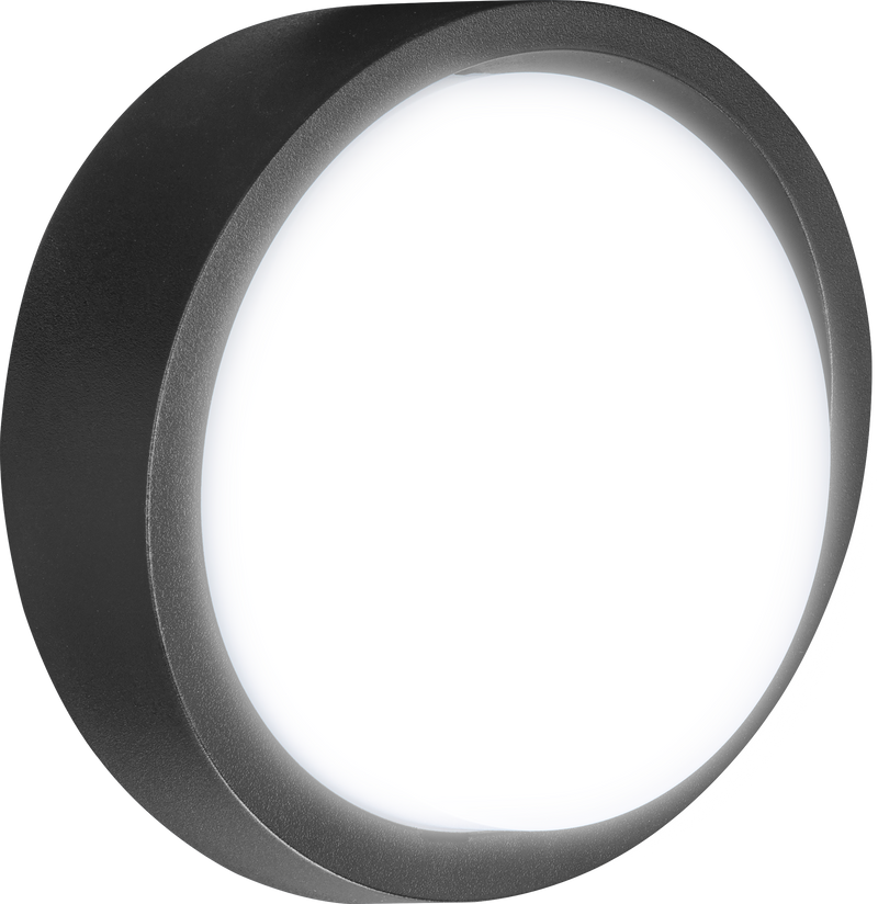 Luceco Liptus - Liptus Decorative Outdoor Bulkhead Wall Light with Colour Change (CCT), LED Exterior Lighting, Black, 220mm, IP65, 15W, 1350lm