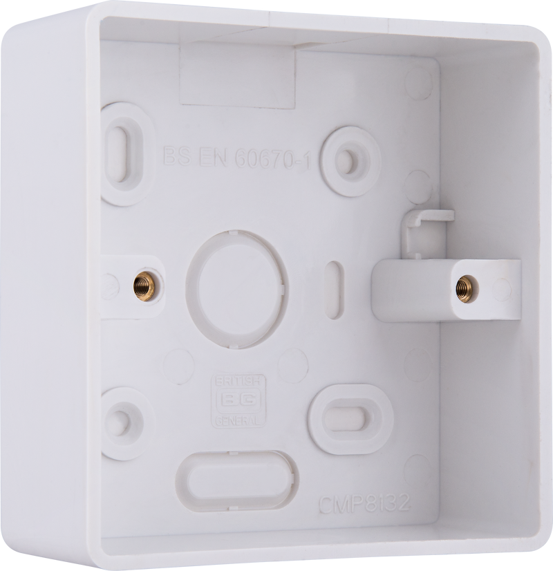 BG Electrical 800 Series - PVC Rounded Surface Box, Single, 32mm