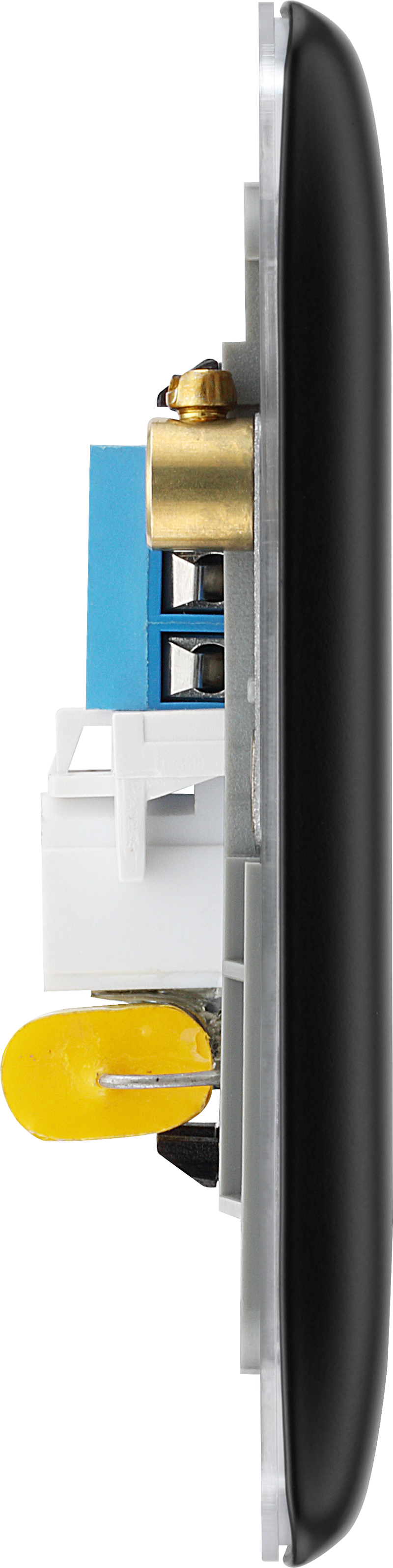 BG Electrical Nexus Metal Matt Black - Double telephone socket, master