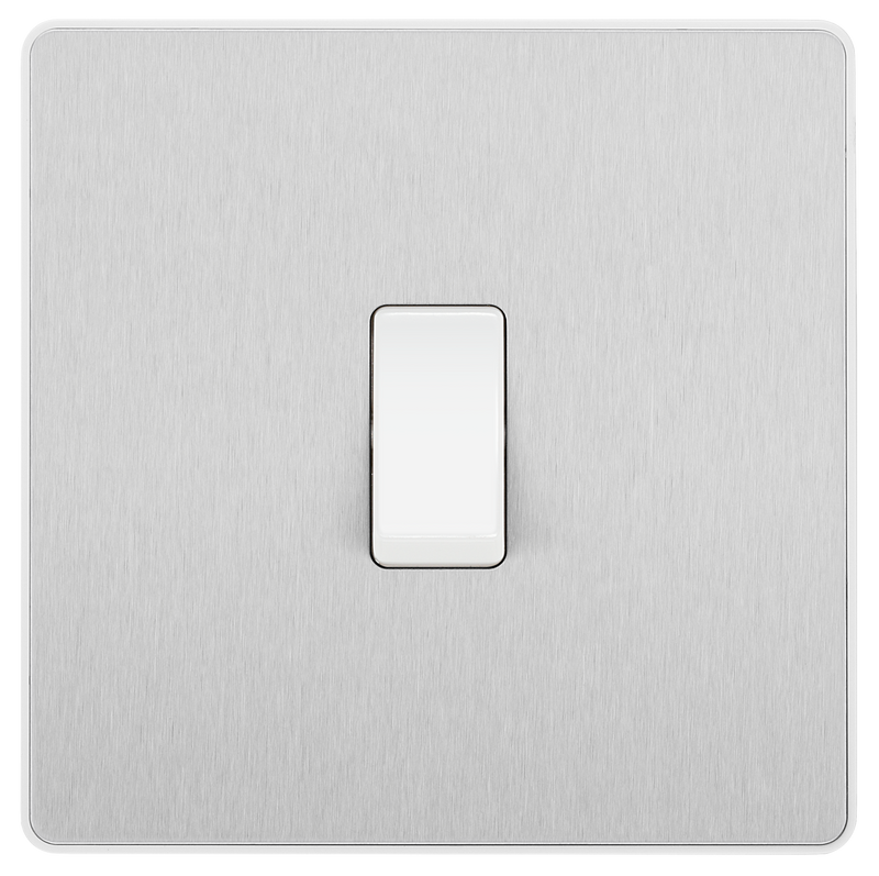 BG Electrical Evolve Brushed Steel - Single, 2 way switch