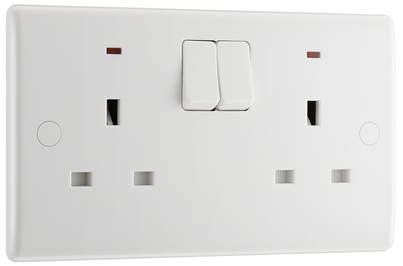 BG Electrical 800 Series - Double, switched single pole, with indicators