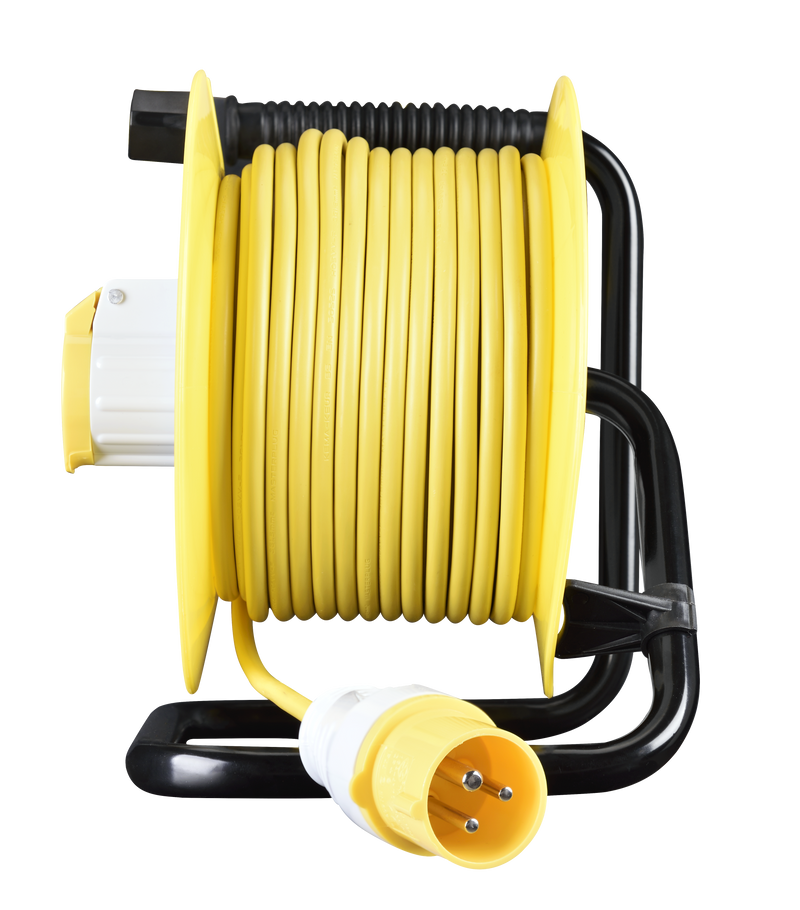 Masterplug Site - 25m, 2 Sockets, 16A, Yellow