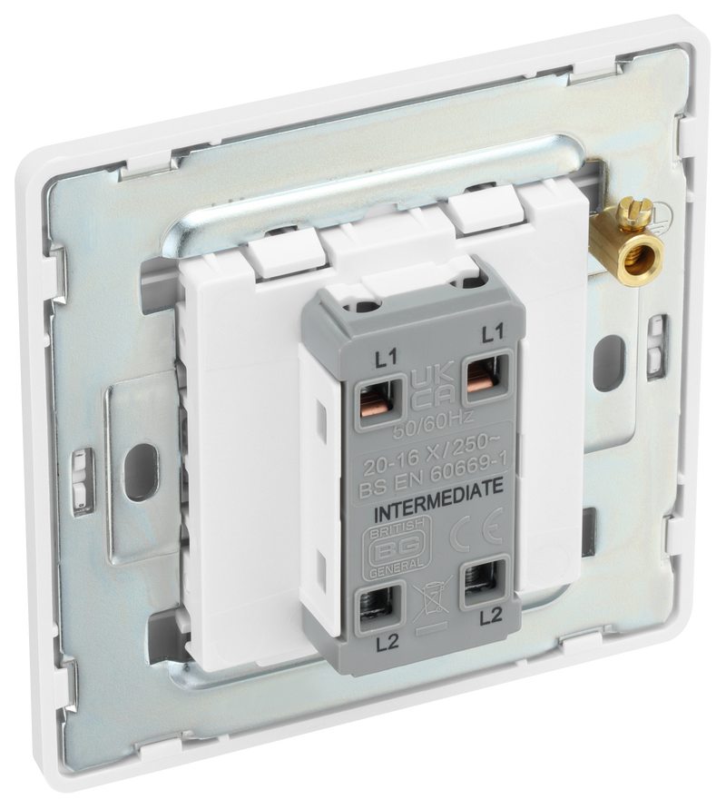 BG Electrical Evolve Brushed Steel - Intermediate Switch