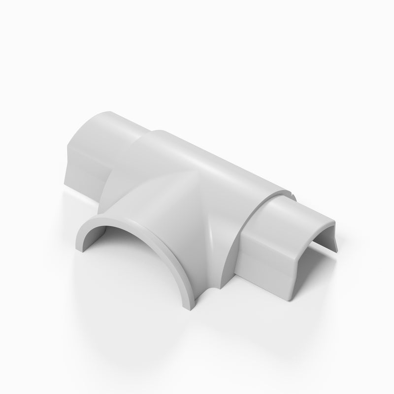 D-Line Trunking - 30x15mm White Smooth-Fit Surface Box Tee Adaptor