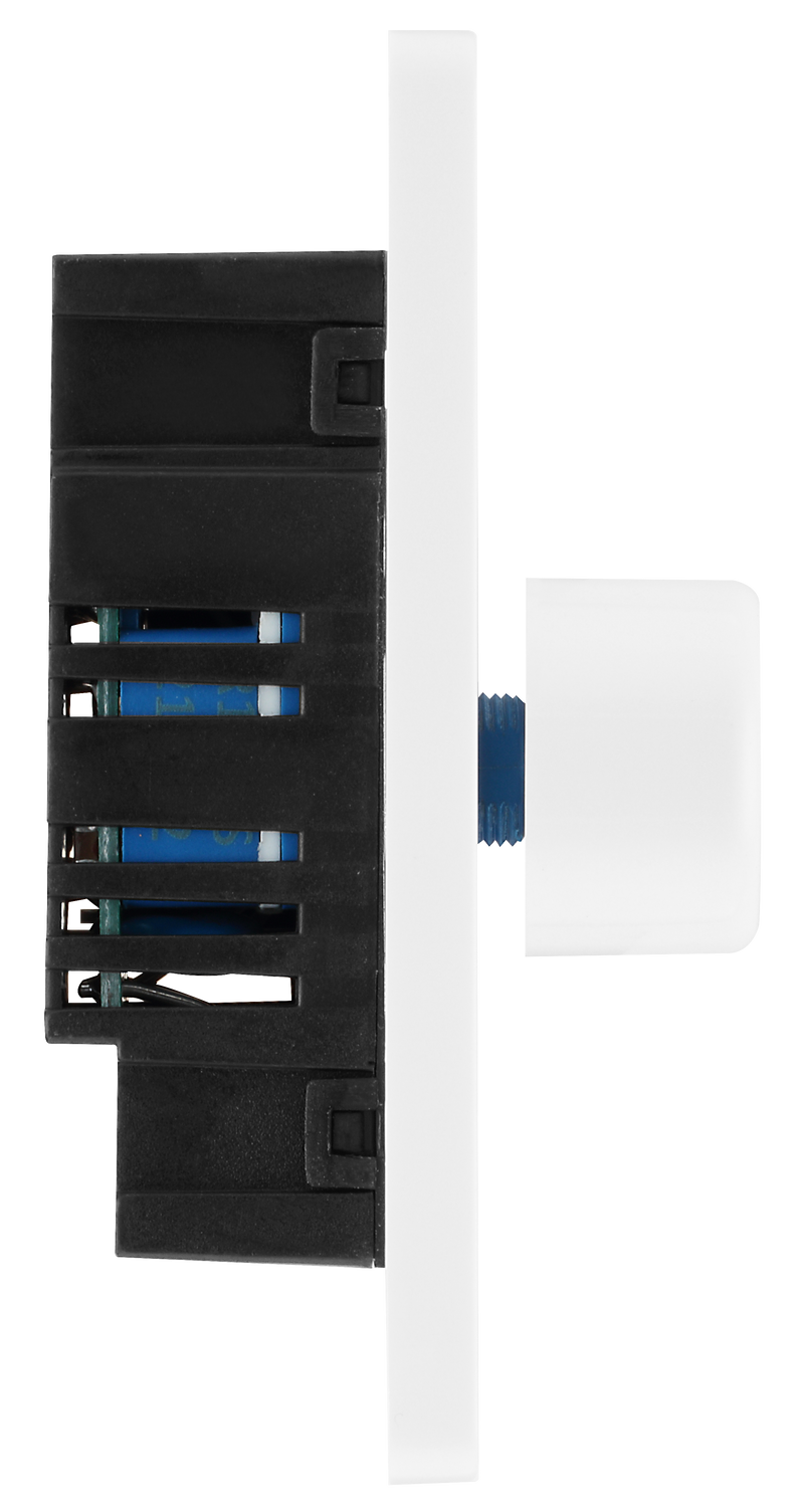 BG Electrical Evolve Pearlescent White - Single, 2 way push 200W