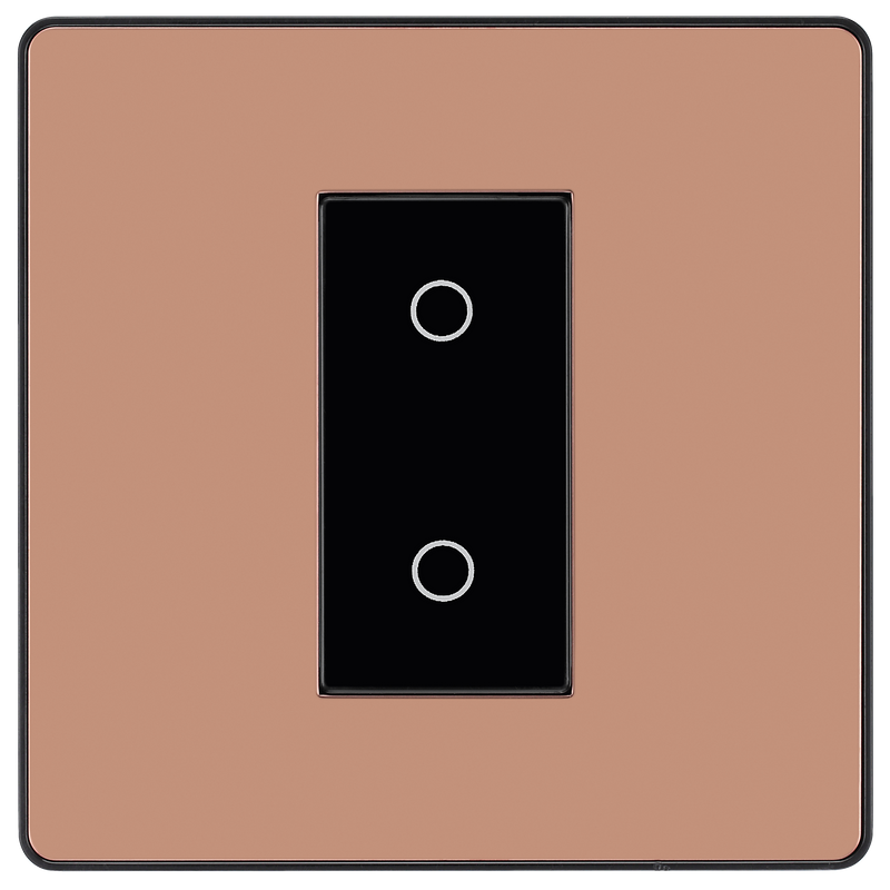 BG Electrical Evolve Polished Copper - Single, 2 way touch, 200W, secondary
