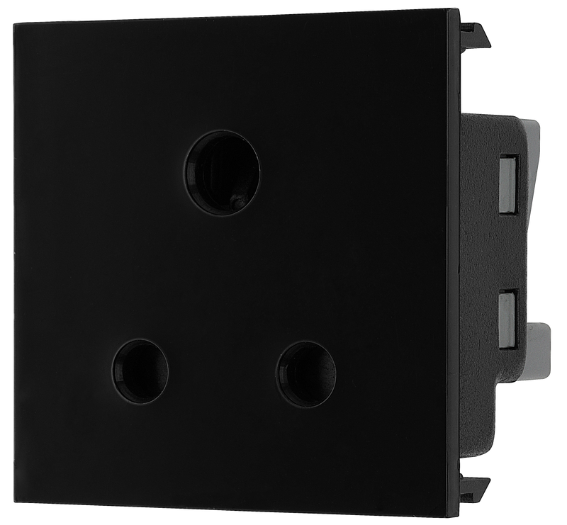BG Electrical Euro Module - 5A round pin, unswitched socket