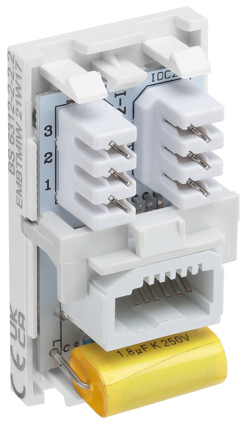 BG Electrical Euro Module - Telephone - BT master (IDC)