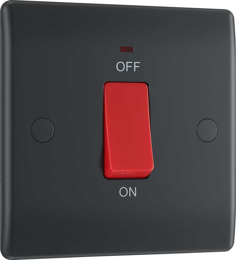 BG Electrical Part M - 45A, double pole, single plate, with indicator