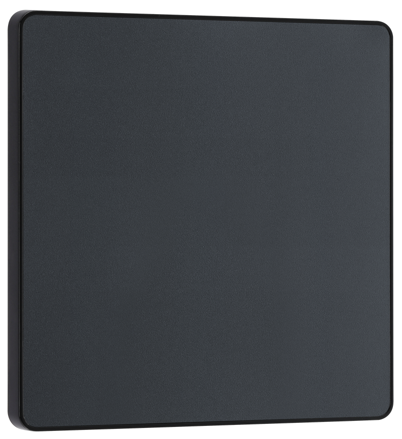 BG Electrical Evolve Matt Grey - Single, blank plate