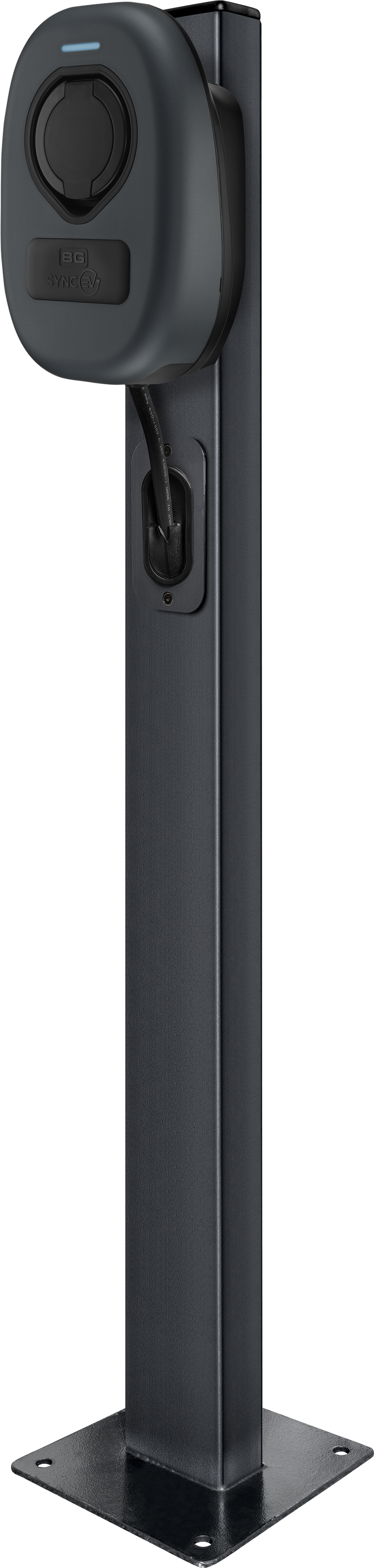 Sync Energy Accessories - EV Single Installation Floor Stand for WC1 and WC2 Chargers - 1.2M