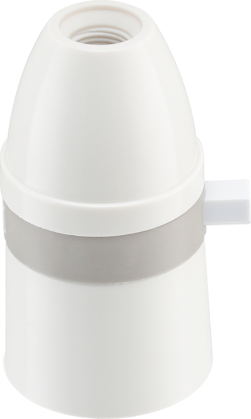 BG Electrical Ceiling Accessories - Push bar switched lamp holder, 0.5" 26 BSB threaded entry with short skirt