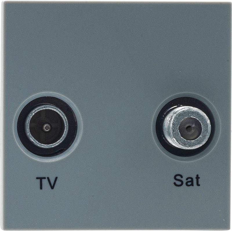 BG Electrical Euro Module - TV and satellite - IEC male radio IEC female