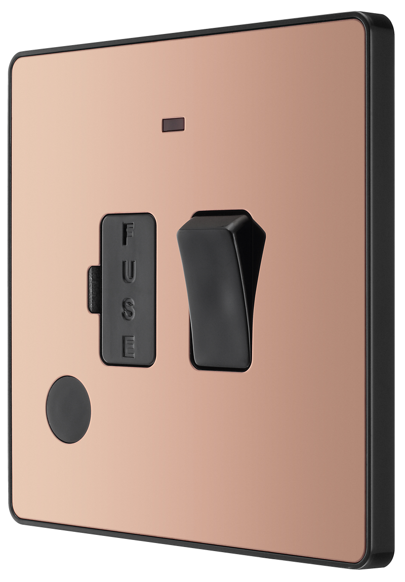 BG Electrical Evolve Polished Copper - Switched and fused with indicator