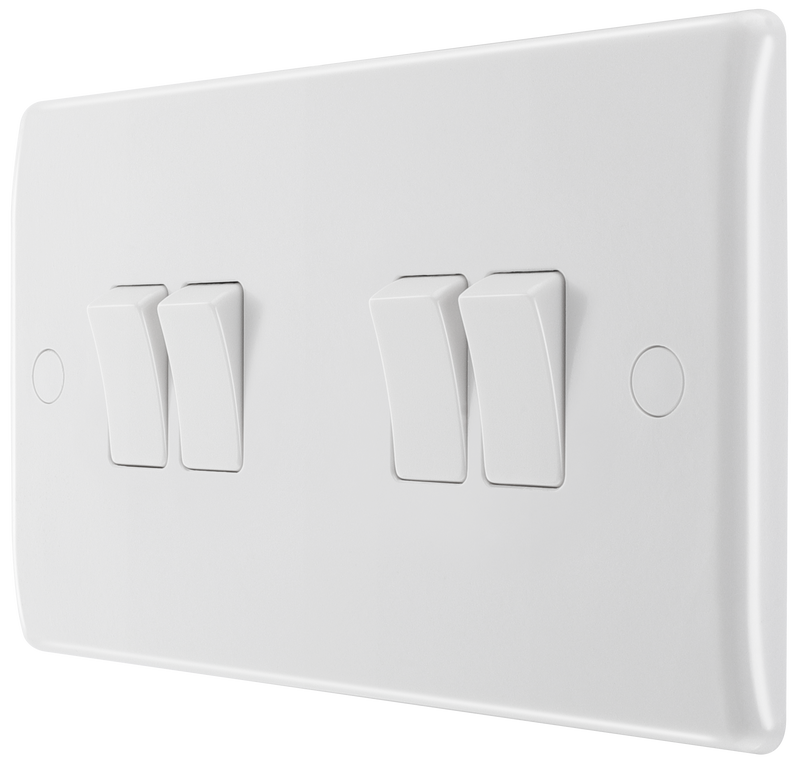 BG Electrical 800 Series - Quadruple, 2 way switch