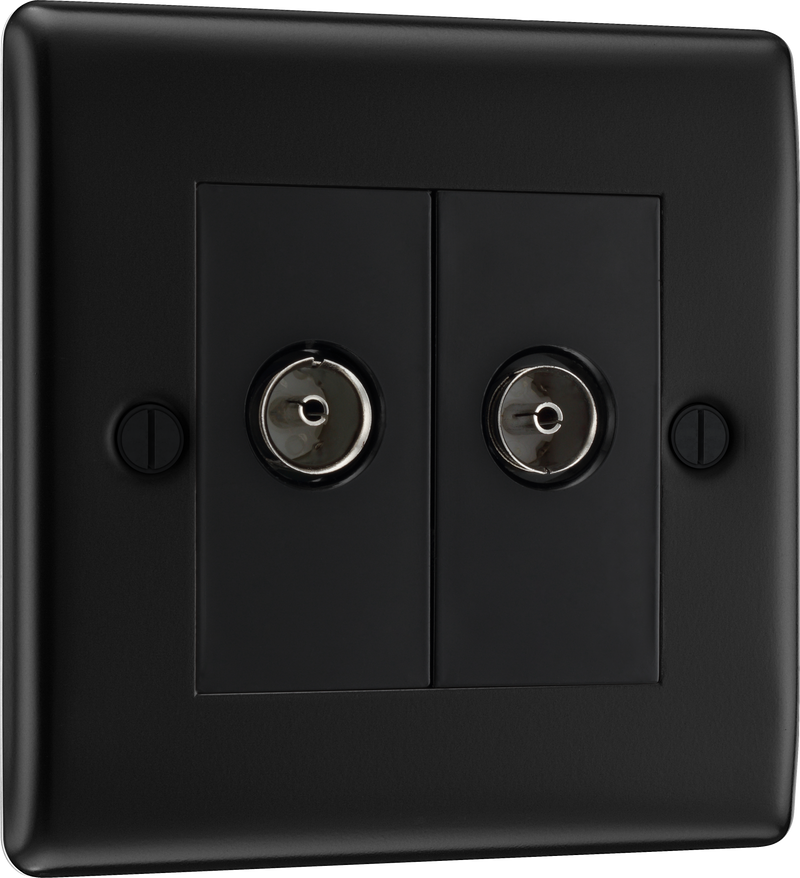 BG Electrical Nexus Metal Matt Black - Double co-axial