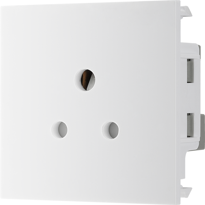 BG Electrical Euro Module - 2A round pin, unswitched socket