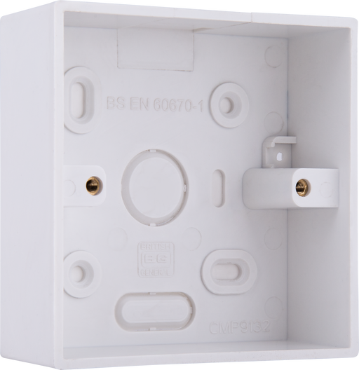 BG Electrical 900 Series - PVC Square Surface Box, Single, 32mm