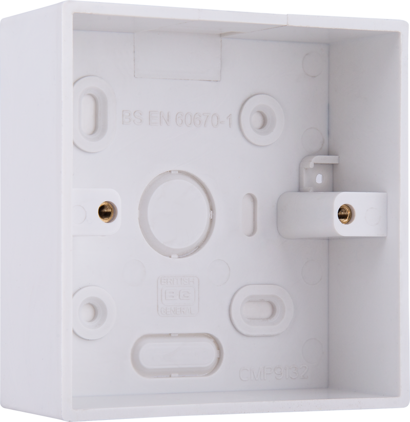BG Electrical 900 Series - PVC Square Surface Box, Single, 32mm