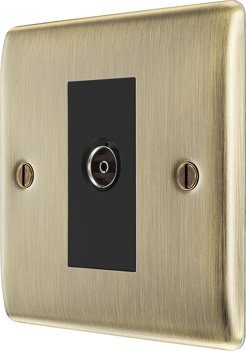 BG Electrical Nexus Metal Antique Brass - Single isolated, co-axial