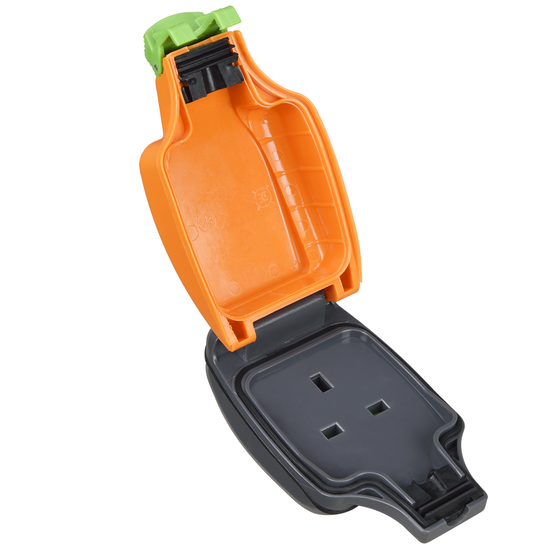 Masterplug Outdoor - 1 Socket, 13A, Orange