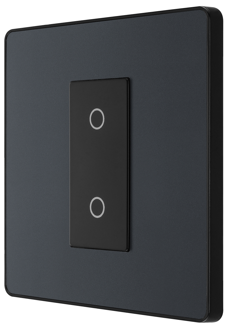 BG Electrical Evolve Matt Grey - Single, 2 way touch, 200W, master