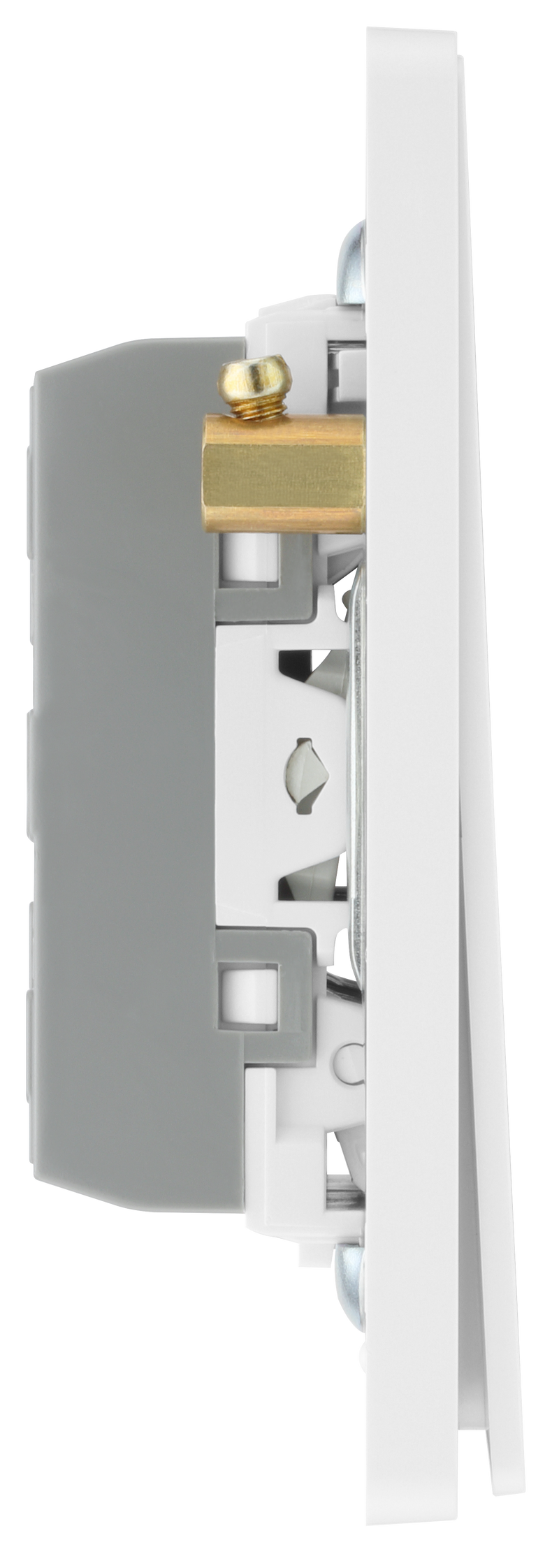 BG Electrical Evolve Brushed Steel - Triple, 2 way switch, edge rocker