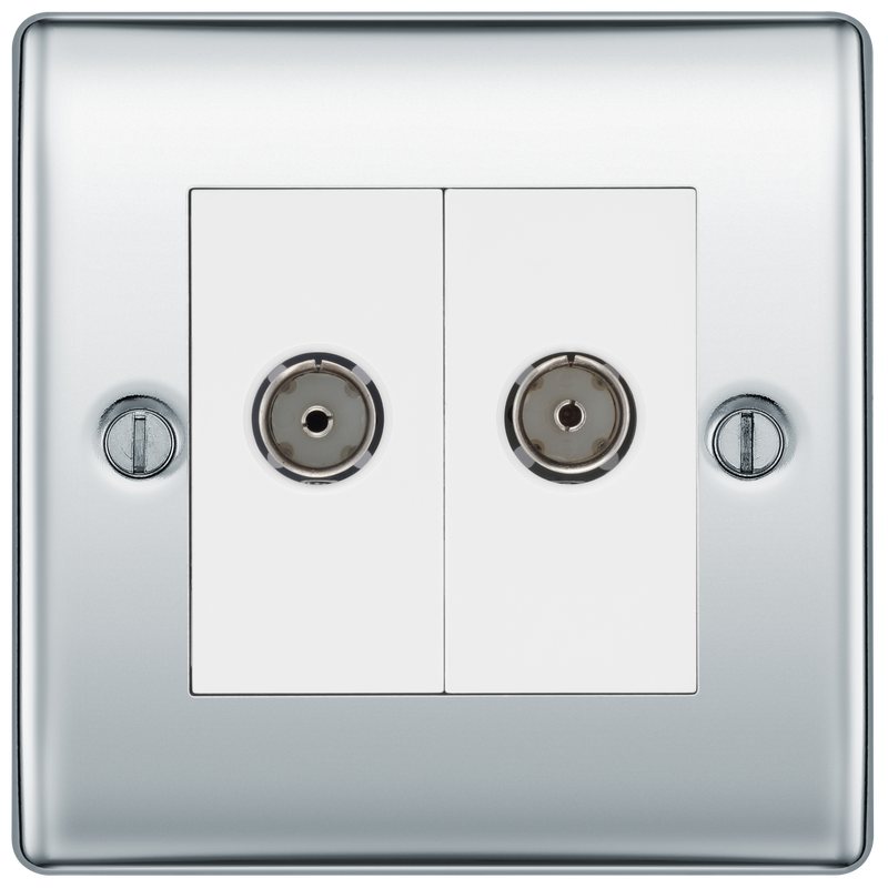 BG Electrical Nexus Metal Polished Chrome - Double, co-axial