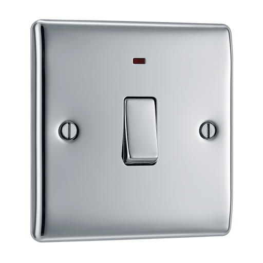 BG Electrical Nexus Metal Polished Chrome - 20A, double pole, with indicator