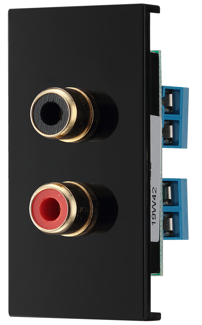 BG Electrical Euro Module - RCA x 2 outlet