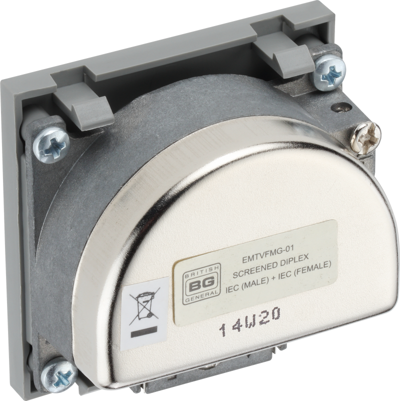 BG Electrical Euro Module - TV and radio - TV IEC male radio IEC female