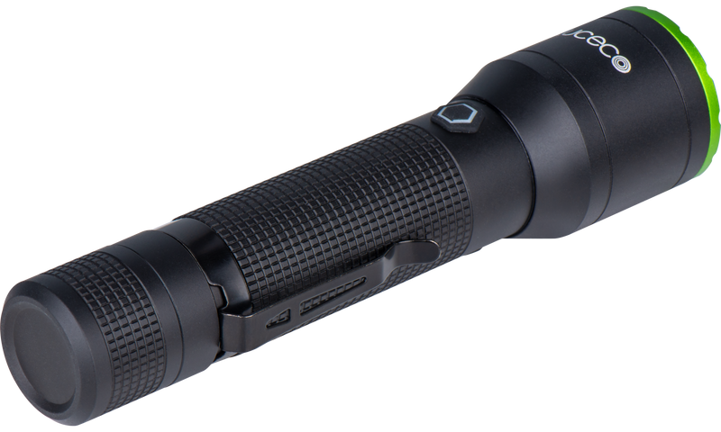 Luceco Hand Torch - Multi Focus LED Hand Torch, USB-C Rechargeable, Inspection Light, 3 Lighting Modes, IP44, 4W, 400lm, 6500K
