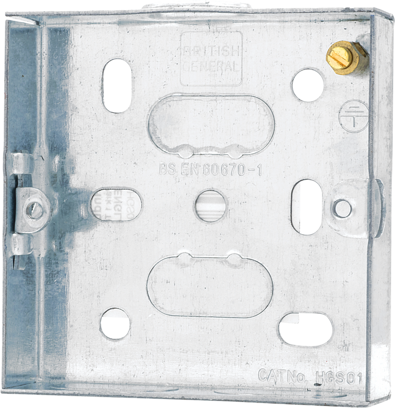 BG Electrical Contractor - Steel Knockout Box, Single, 16mm