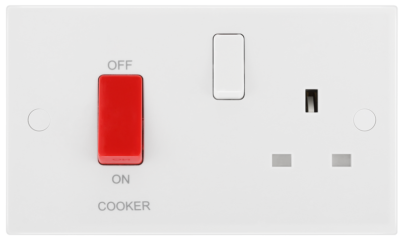 BG Electrical 900 Series - 45A double pole, with switched socket