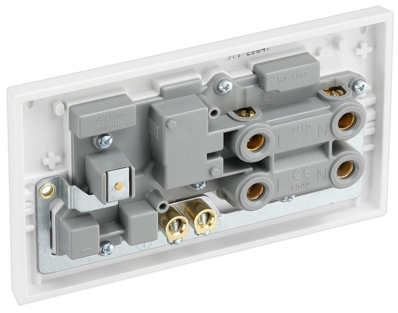 BG Electrical 900 Series - 45A double pole, with switched socket
