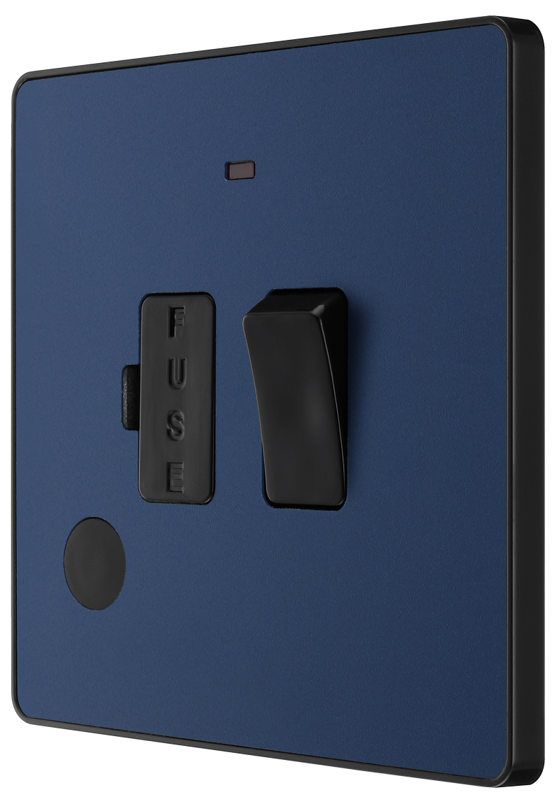 BG Electrical Evolve Matt Blue - Switched and fused with indicator