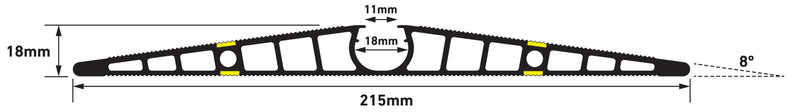D-Line Floor Cover - Ultra Cable Cover, 2m length Grey