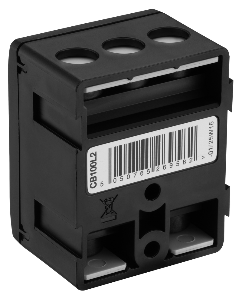 BG Circuit Protection Cp Connectors - 100A 5 Way Connector Block - L2 - Black