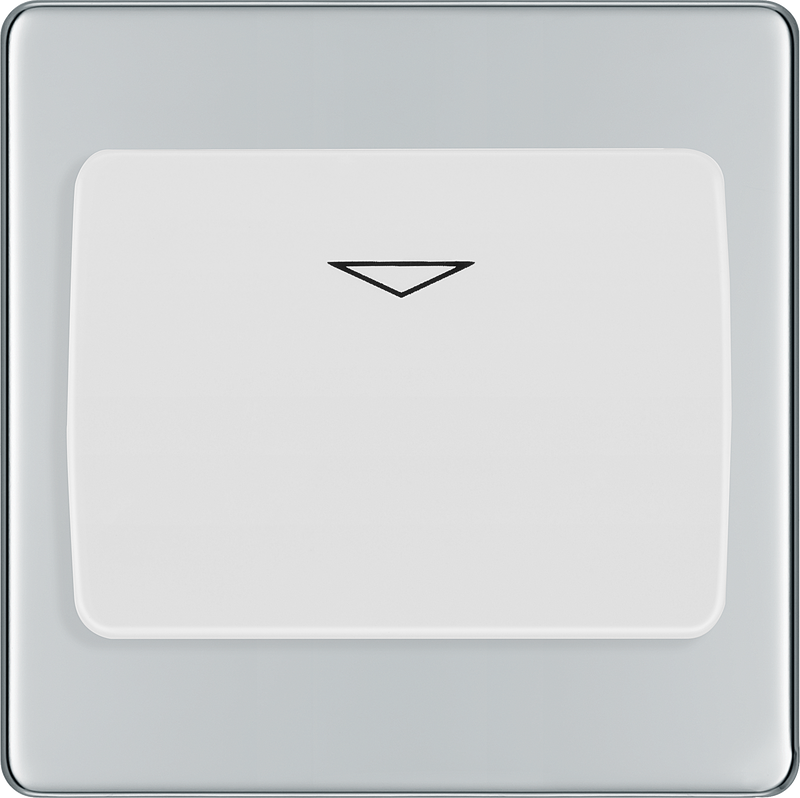 BG Electrical Flatplate Screwless Polished Chrome - Hotel key card switch
