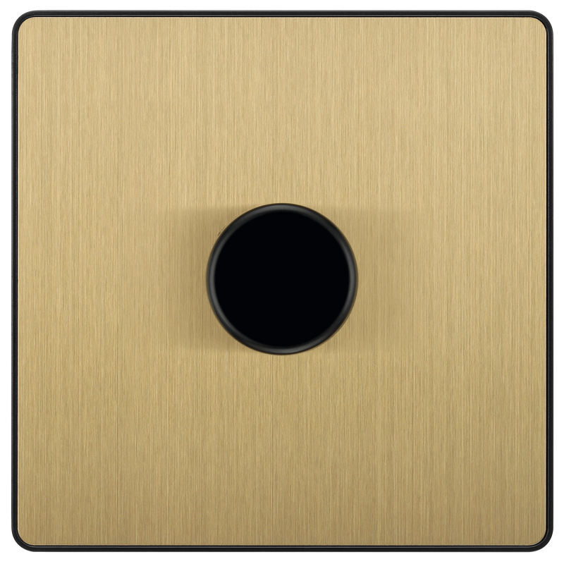 BG Electrical Evolve Satin Brass - Single, 2 way push 200W