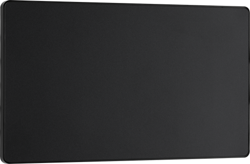 BG Electrical Evolve Matt Black - Double, blank plate