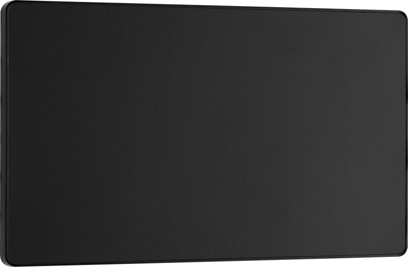 BG Electrical Evolve Matt Black - Double, blank plate