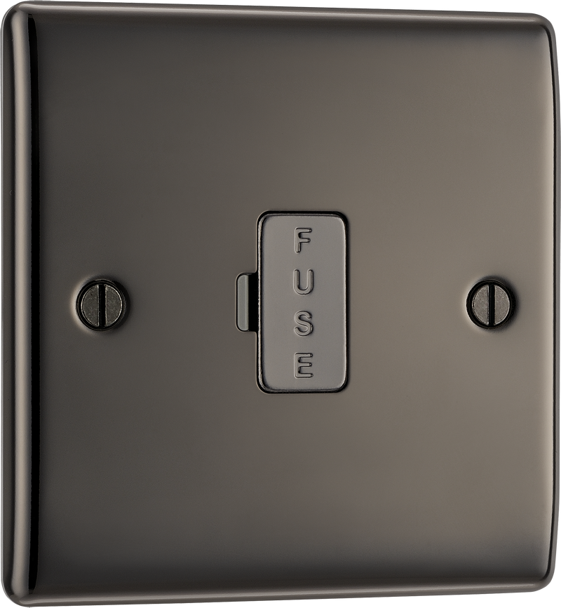 BG Electrical Nexus Metal Black Nickel - Unswitched and fused