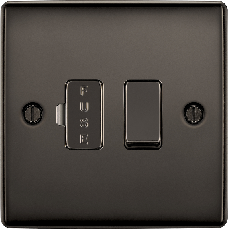 BG Electrical Nexus Metal Black Nickel - Switched and fused