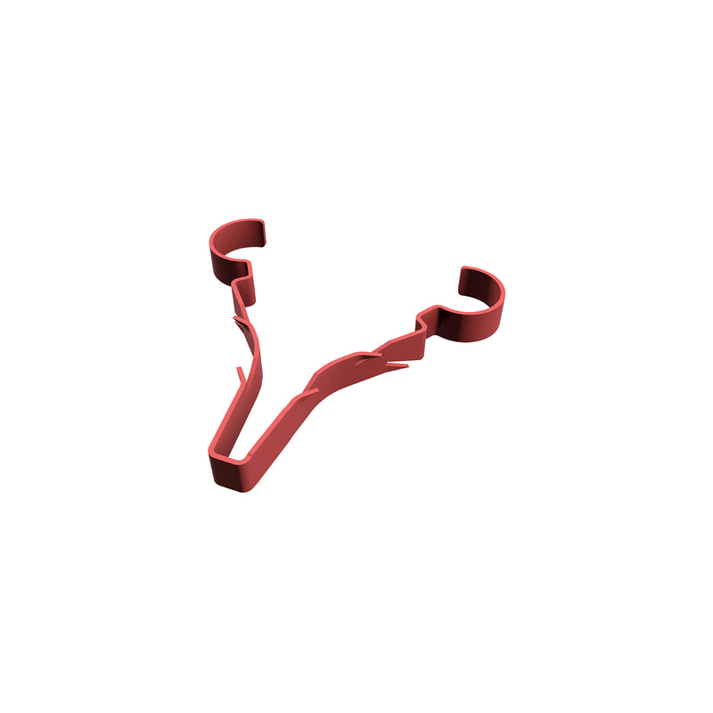 D-Line Fire Clip - Safe-D Stag-Clip for 1x 6-8mm φ cable. Single, Red - Pack of 100