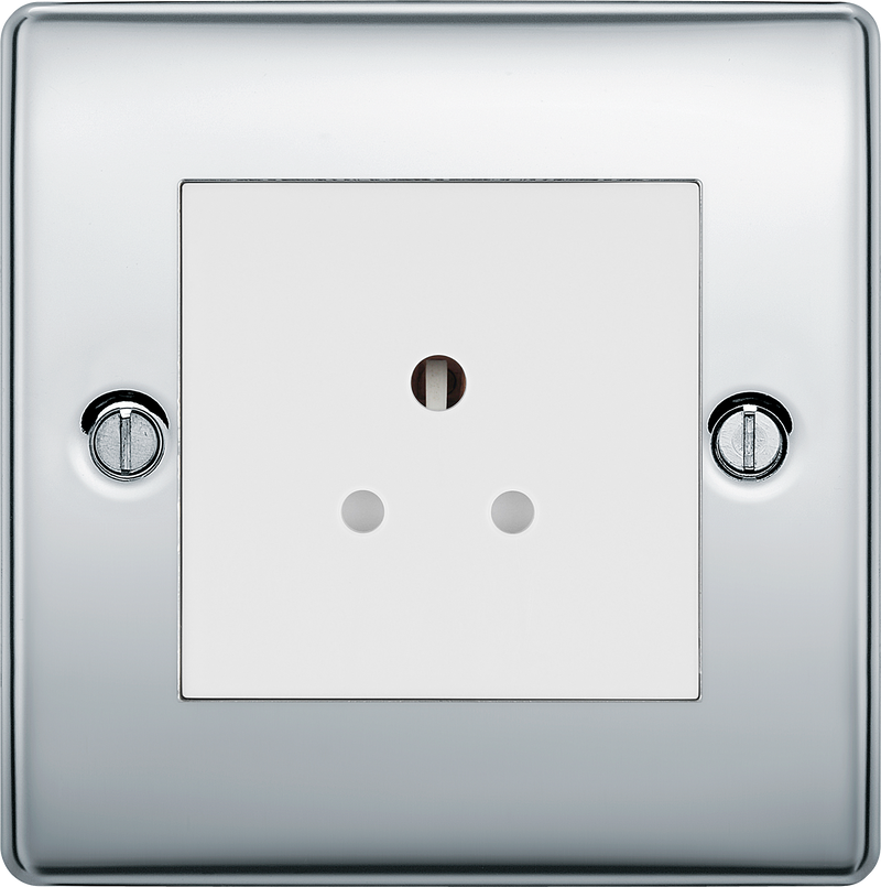 BG Electrical Nexus Metal Polished Chrome - 2A, Single, unswitched, round pin