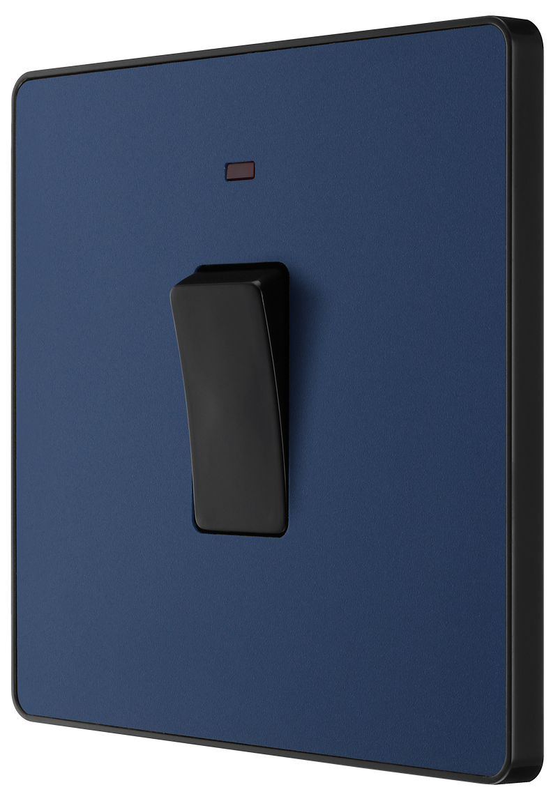 BG Electrical Evolve Matt Blue - 20A, double pole, with indicator